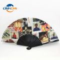 Promotional foldable wooden hand fan for gifts